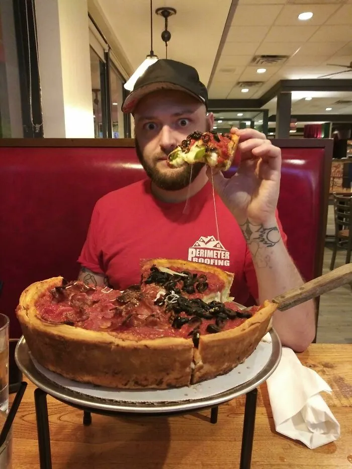 Esta pizza absoluta en Giordanos en Chicago