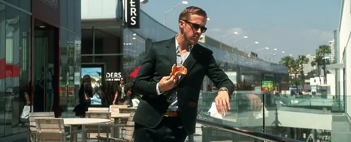 Jacob eating pizza 