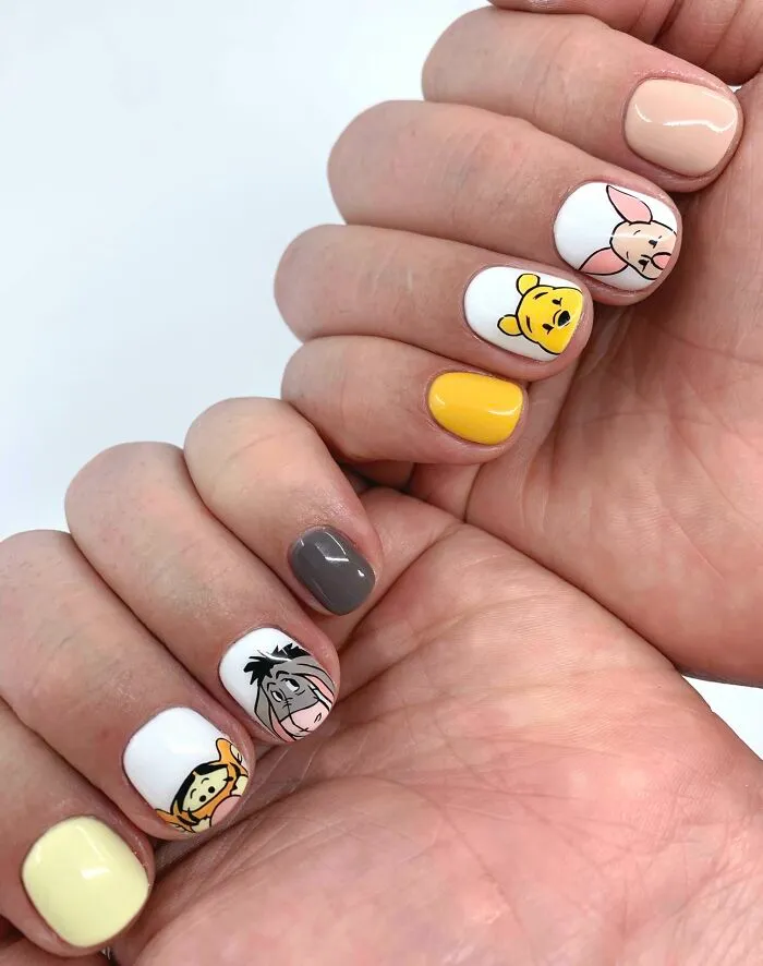Winnie The Pooh Nail Art