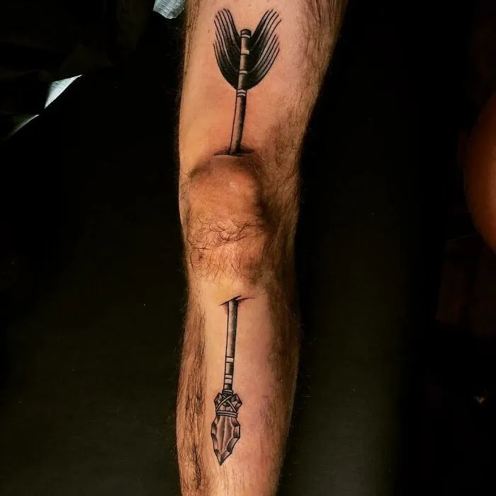 My Friend Was Going To Get A Tattoo, But Then He Took An Arrow In The Knee