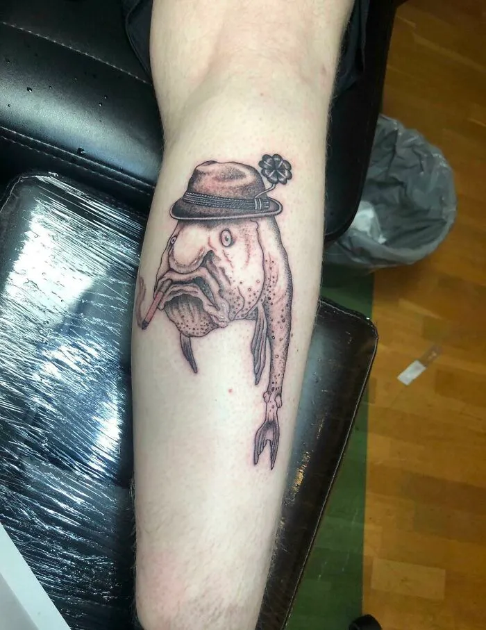 Been Saving This Blobfish Tattoo For Today, So Ugly It’s Beautiful