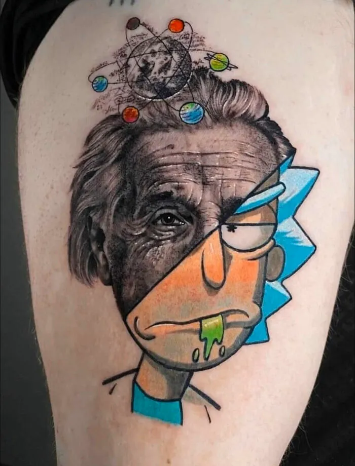Este tatuaje de Rick y Morty