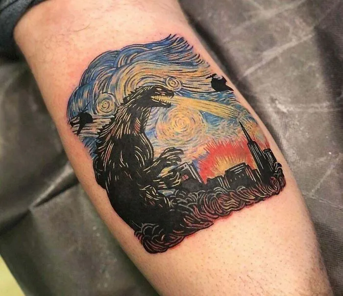 My Starry Night Godzilla