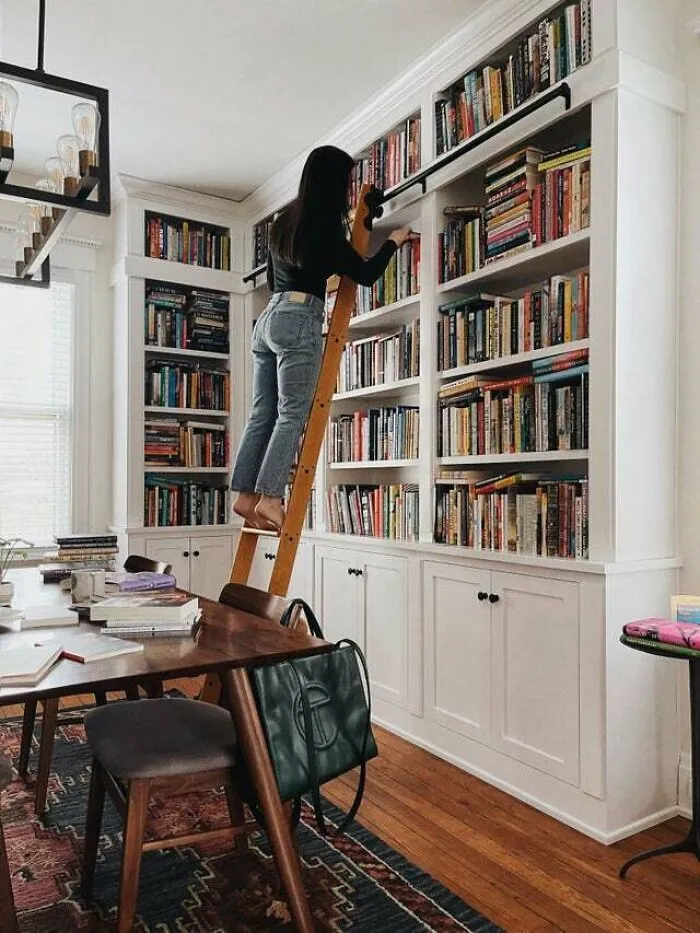 A Dining Room Is A Good Place For A Library - Had Custom Built-Ins Made For Our 1906 Home