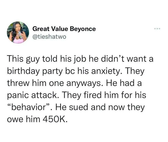 Telling Them Not To Throw A Party, Throwing A Party, Then Getting Fired For Your Reaction