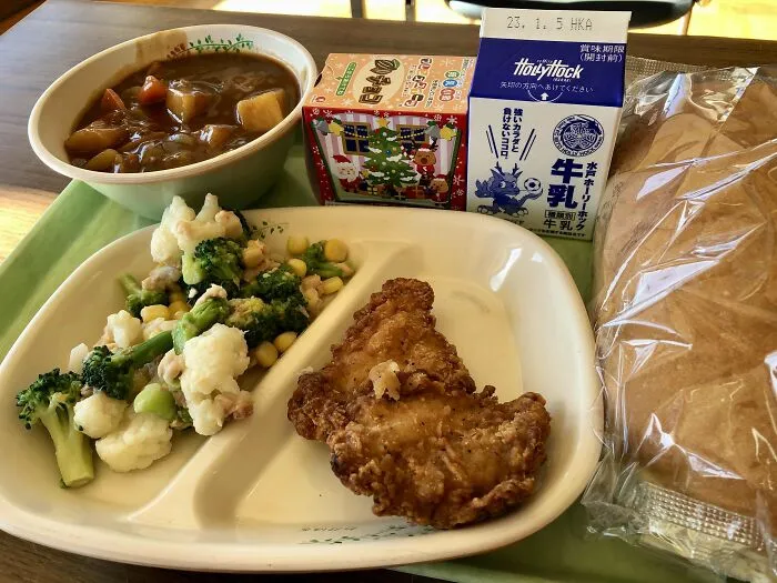 School Lunch In Japan. The Christmas Edition