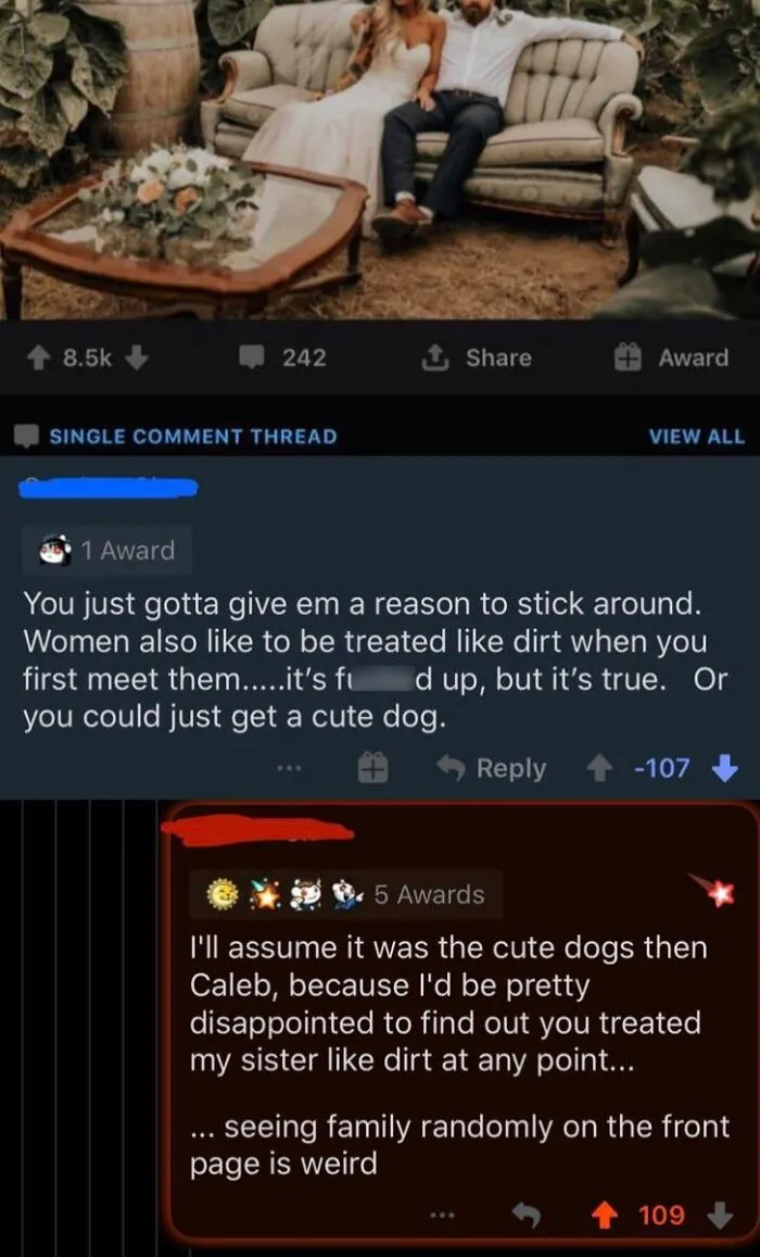 Context: He Posted A Pic Of Himself And His Wife On R/Tinder And Then Commented This S**t - His Brother In Law Then Saw The Post And The Comment 