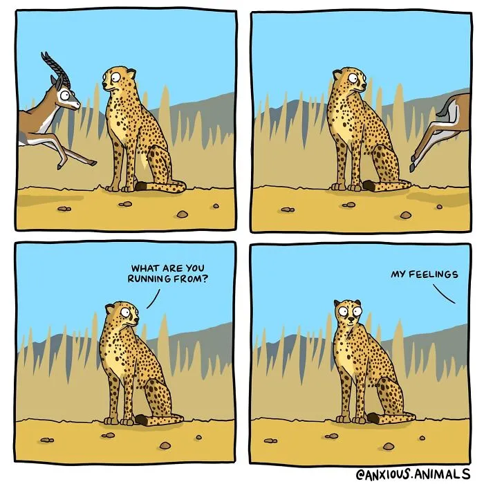 30 “Anxious Animals” Comics That Perfectly Sum Up The Struggle Of Anxious Thoughts (New Pics)
