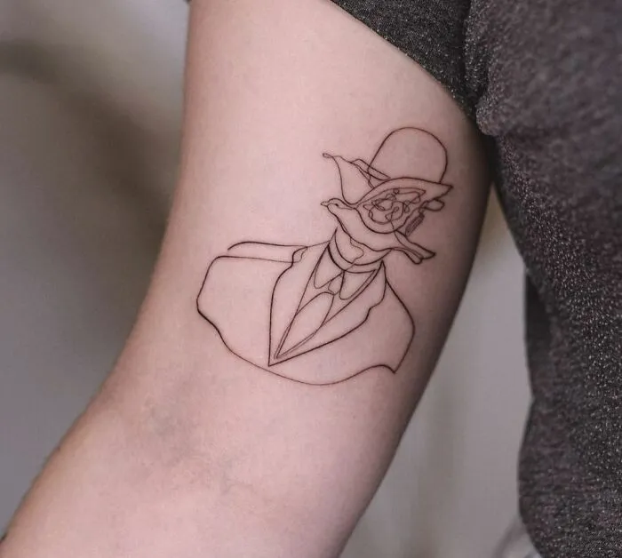 One Line Painting Tattoo