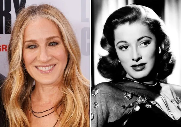 Sarah smiling (left), Eleanor wearing a dress (right) 
