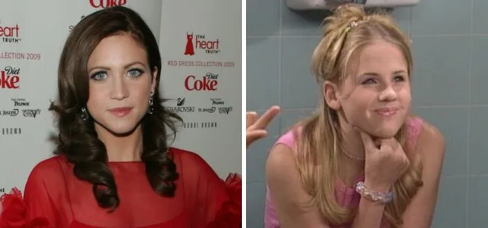 Brittany wearing dress (left), Jamie smiling (right)