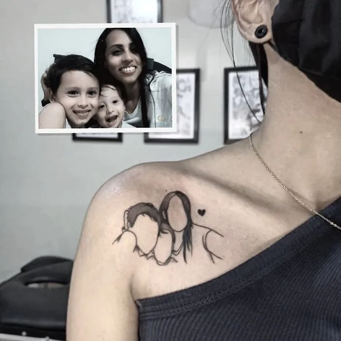 Family Silhouettes Tattoo