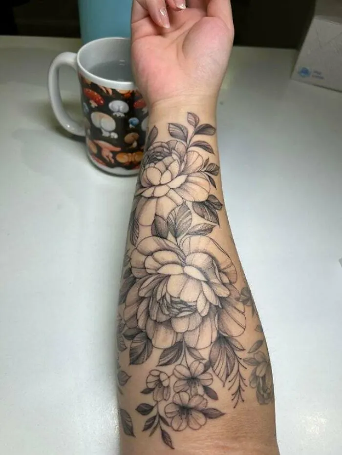 Floral Sleeve Tattoo