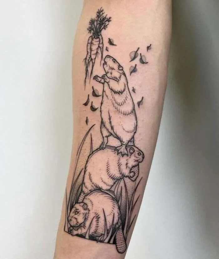 Three Beavers