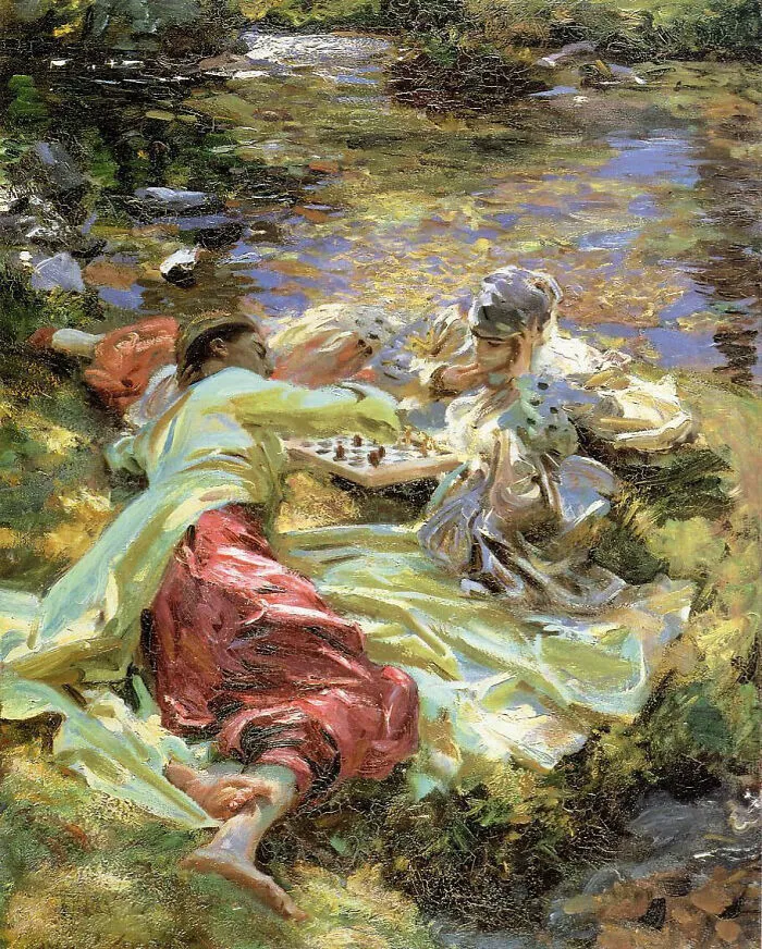 The Chess Game By John Singer Sargent