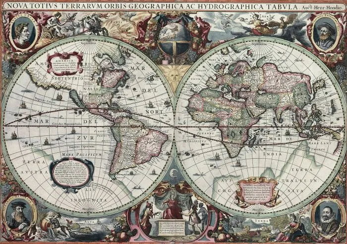 Hendrik Hondius Map
