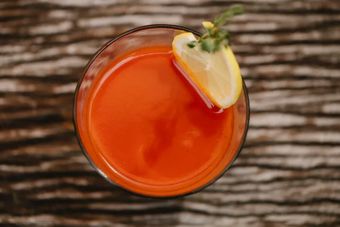 Bloody Mary cocktail in a glass 