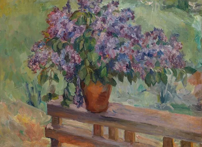 Still Life With Lilacs By Aristarkh Lentulov