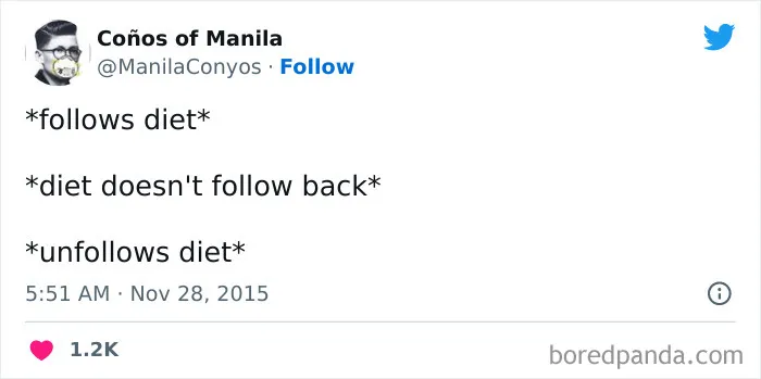 120 Funny Tweets About Dieting To Burn Extra Calories Laughing