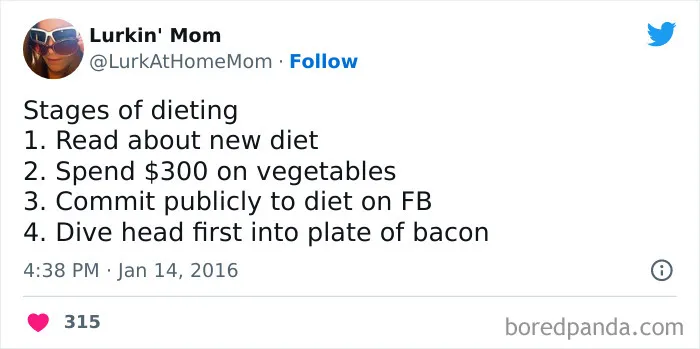 120 Funny Tweets About Dieting To Burn Extra Calories Laughing