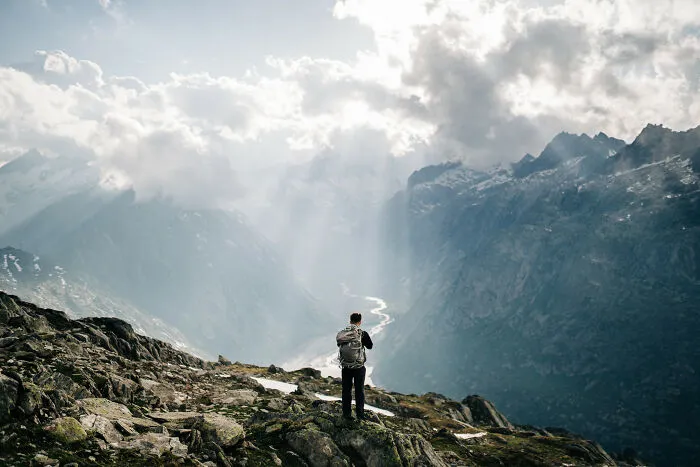 Evening Hike Above Grimsel Pass Switzerland