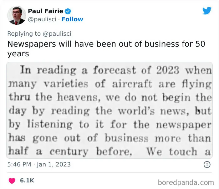 17 Predictions For 2023 People Had 100 Years Ago