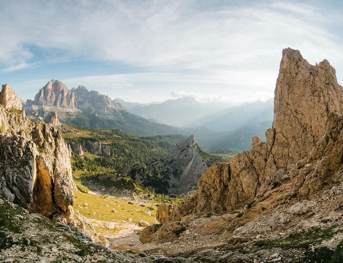 Morning Via-Ferrata In The Italian Dolomites