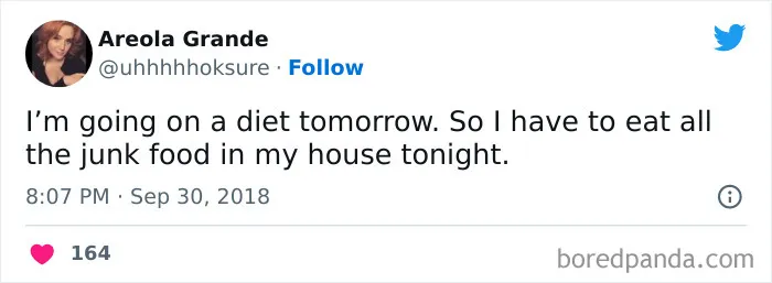 120 Funny Tweets About Dieting To Burn Extra Calories Laughing