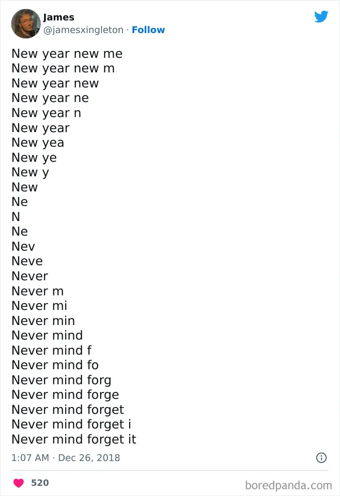 115 Comical Tweets Making Fun Of New Year’s Resolutions