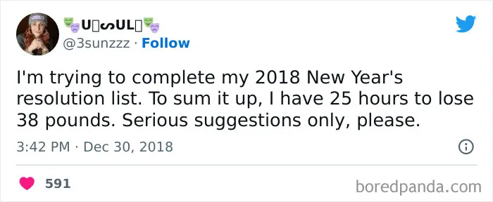 115 Comical Tweets Making Fun Of New Year’s Resolutions