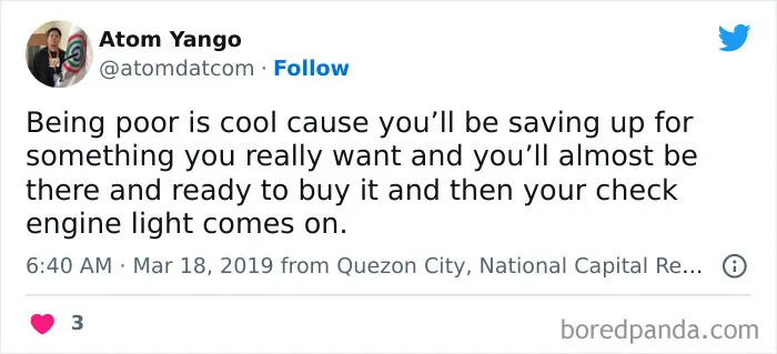 50 Times Broke People Just Laughed Through Their Pain And Created These Funny Tweets (New Pics)