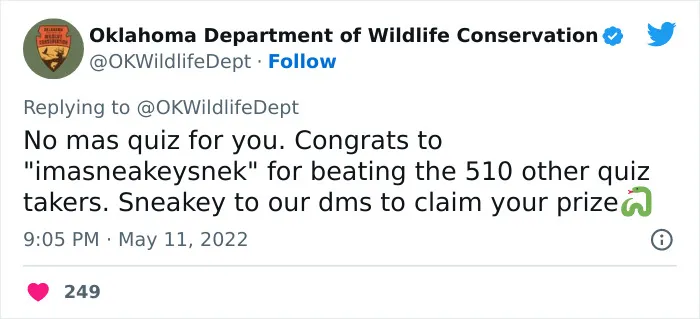 40 Tweets From The Official Oklahoma Department Of Wildlife Conservation That Might Make You Laugh