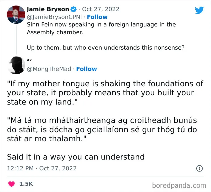 Ulster Unionist: Irish Is “Nonsense” That Nobody Understands
