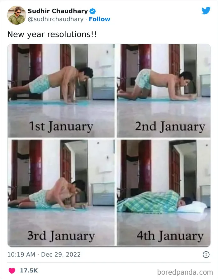 115 Comical Tweets Making Fun Of New Year’s Resolutions