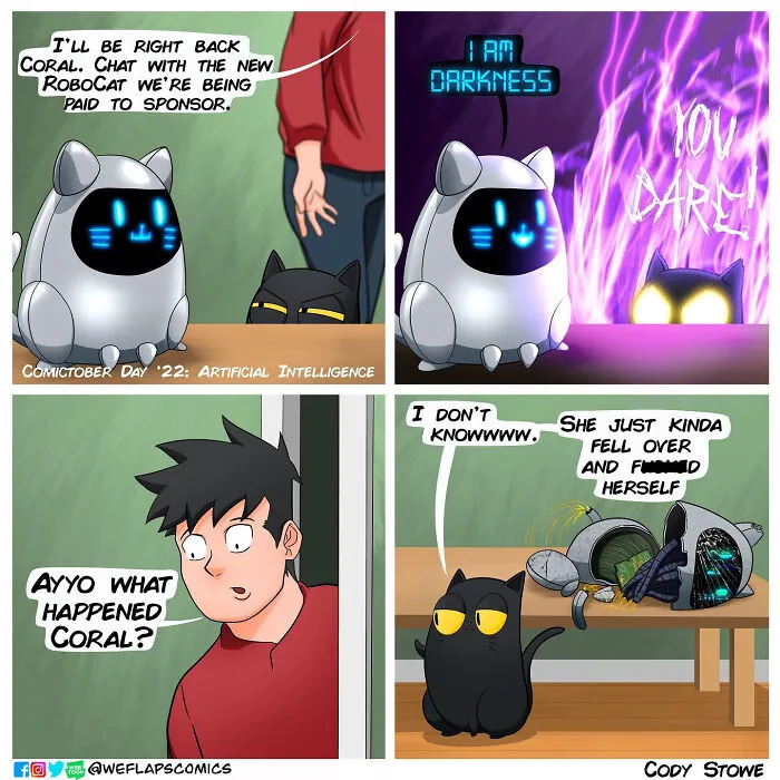 Funny Comics Illustrate The Quirks Of Living With A Cat By Cody Stone Stowe (40 New Pics)