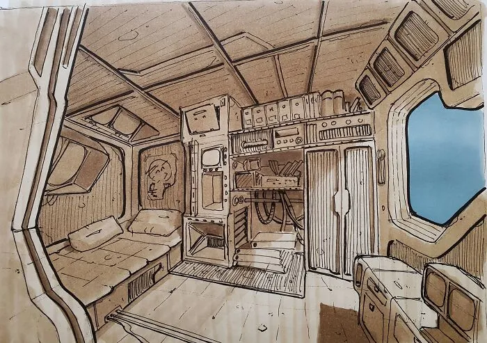 I Am Passionate About Retro-Futurism, Here Are My 30 Sketches Of The Nostalgic Future
