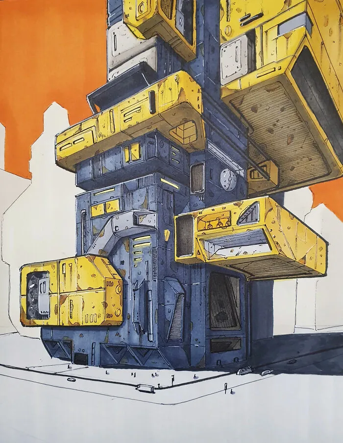 I Am Passionate About Retro-Futurism, Here Are My 30 Sketches Of The Nostalgic Future