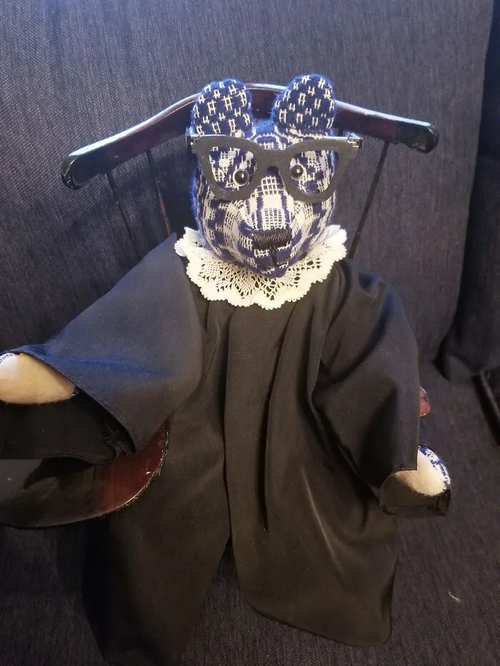 Ruth Bader Ginsbear - I Wove The Cloth And Made The Bear