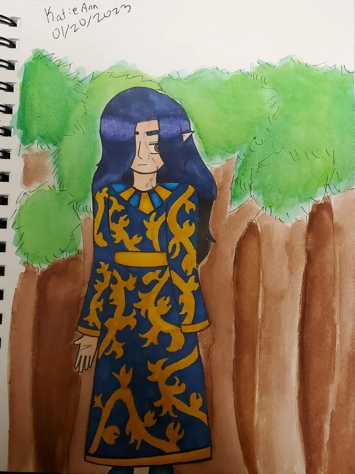 My Dnd Character. I Drew Him After My Session Yesterday. Not My Best Work, But I Like How He Turned Out