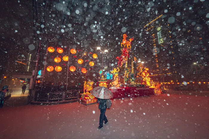 Mis 15 imágenes del Festival de los Farolillos de Nagasaki en la nieve, algo poco frecuente
