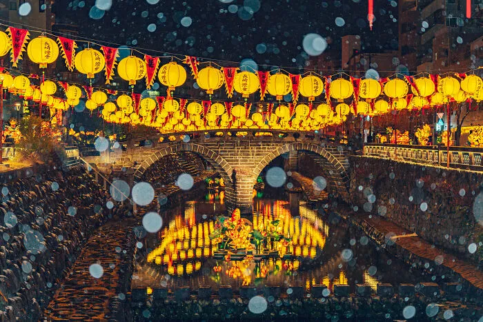 Mis 15 imágenes del Festival de los Farolillos de Nagasaki en la nieve, algo poco frecuente