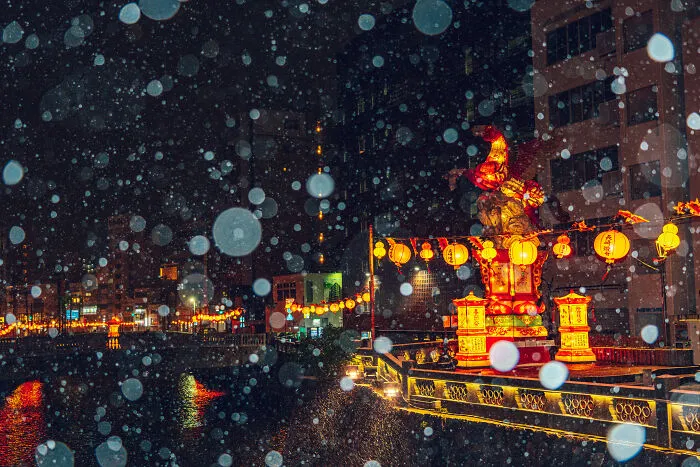 Mis 15 imágenes del Festival de los Farolillos de Nagasaki en la nieve, algo poco frecuente