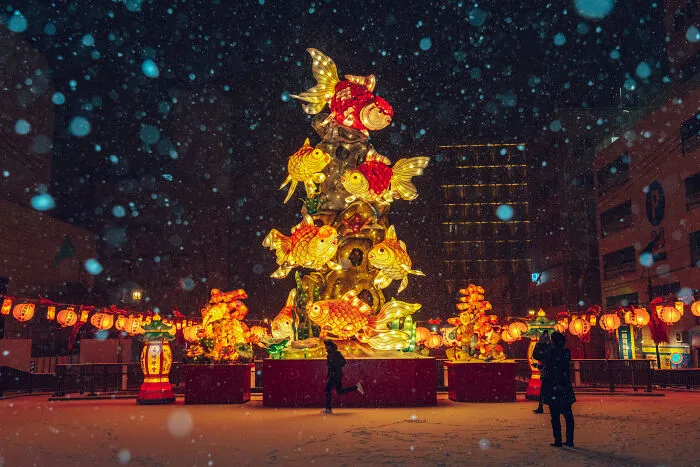 Mis 15 imágenes del Festival de los Farolillos de Nagasaki en la nieve, algo poco frecuente