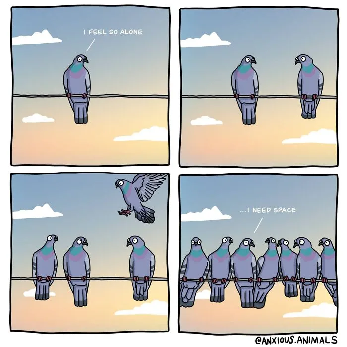 30 “Anxious Animals” Comics That Perfectly Sum Up The Struggle Of Anxious Thoughts (New Pics)