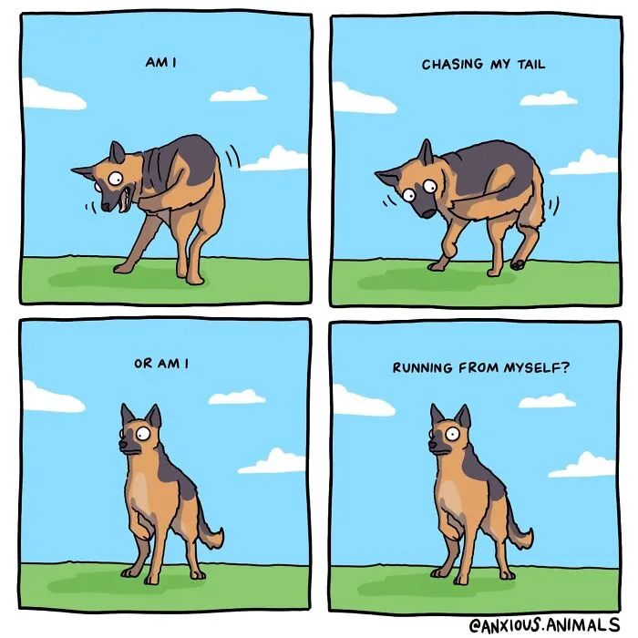 30 “Anxious Animals” Comics That Perfectly Sum Up The Struggle Of Anxious Thoughts (New Pics)
