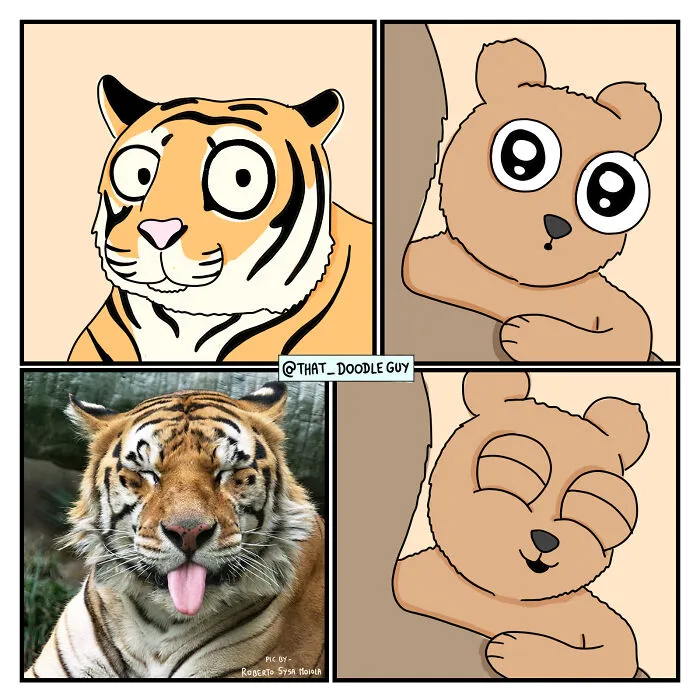 What I Think Happened Before These Popular Animal Pics Were Snapped (30 New Comics)