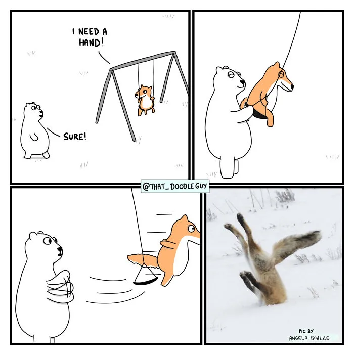 What I Think Happened Before These Popular Animal Pics Were Snapped (30 New Comics)