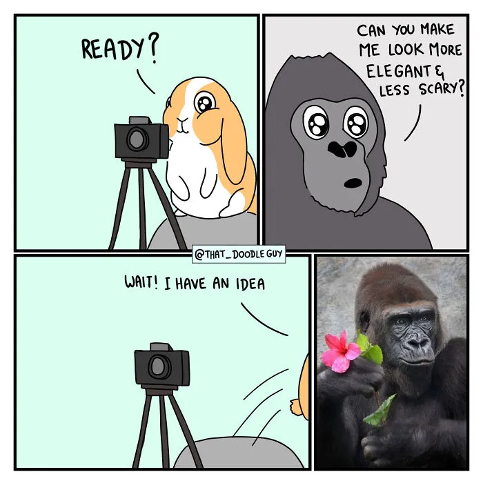 What I Think Happened Before These Popular Animal Pics Were Snapped (30 New Comics)