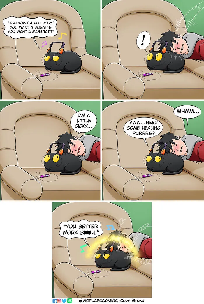 Funny Comics Illustrate The Quirks Of Living With A Cat By Cody Stone Stowe (40 New Pics)