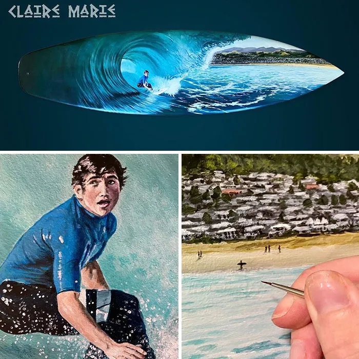 I Love Nature And The Sea, So I Upcycle Old Surfboards And Create Art On Them (23 Pics)